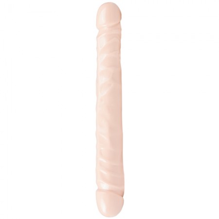 Jr. Veined Double Header Dildo - Huidkleur