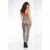 Metallic Catsuit Met Python Print - Grijs