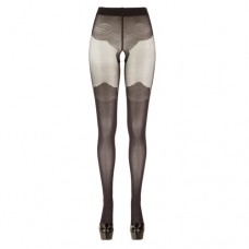 Panty Met Kousen Look - Zwart