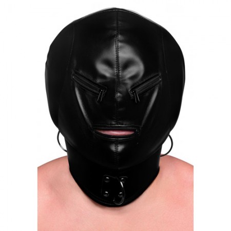 Bondage Hood Hoofdmasker Met Ritsen