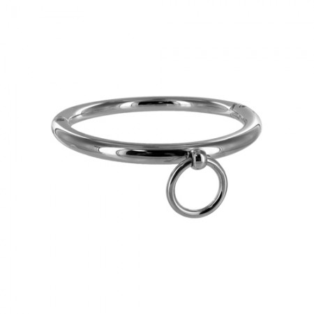 Stalen halsband met ring