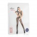 Netstof catsuit met grote gaten - Zwart